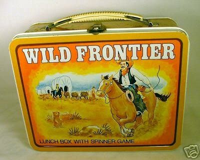 spinner game metal lunch box|Vintage 1977 Wild Frontier Lunch Box W/spinner Game .